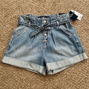High-Rise Denim Mom Short